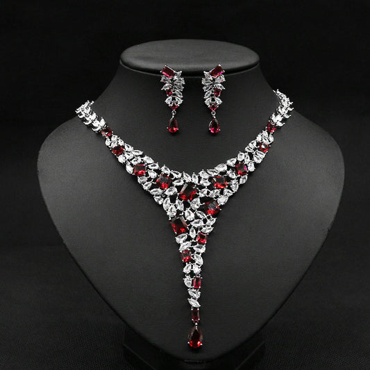 Complete Your Bridal Look:  Zircon Necklace & Earring Sets