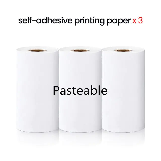 Cat Shape Mini Printer - Pocket-Sized Thermal Inkless Black and White Printer with Bluetooth Connectivity