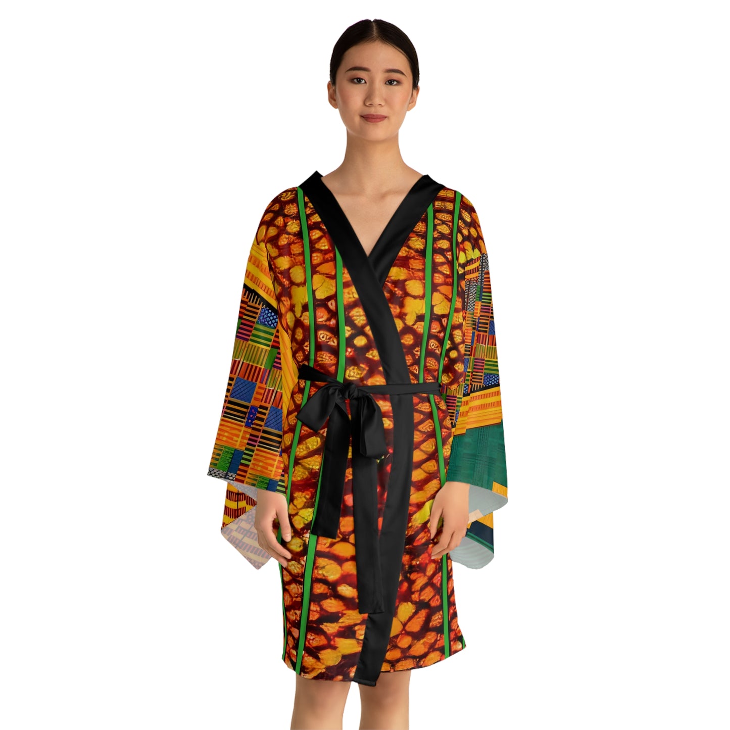 Sophisticated Cosmopolitan Series (Q) Long Sleeve Kimono Robe 🌸