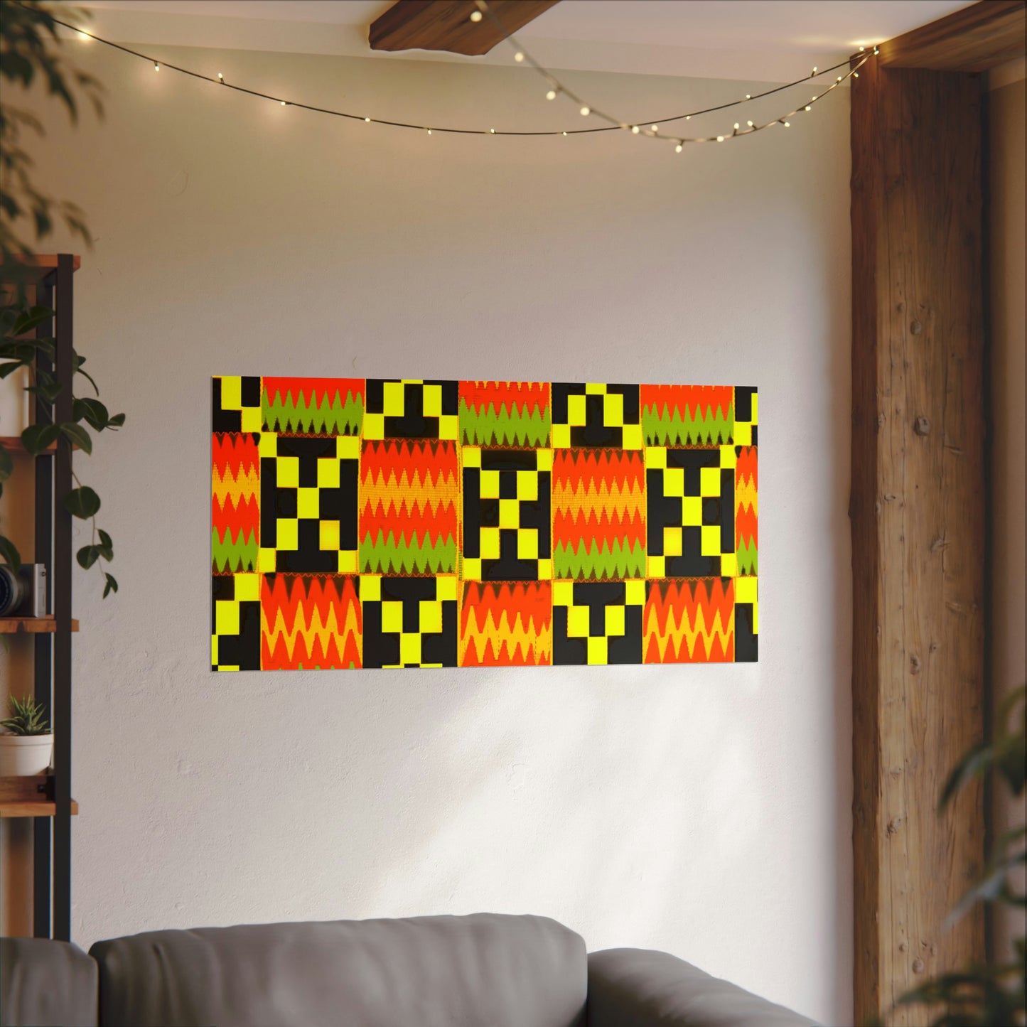 Bring African Flair to Your Walls: Kente Design Watercolor Posters