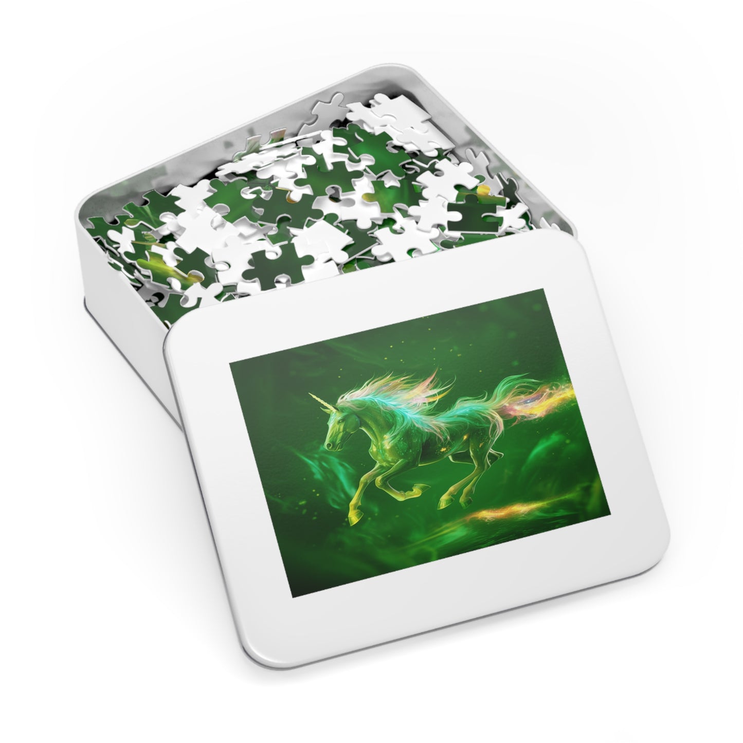 Green Unicorn Jigsaw Puzzle (500,1000-Piece)