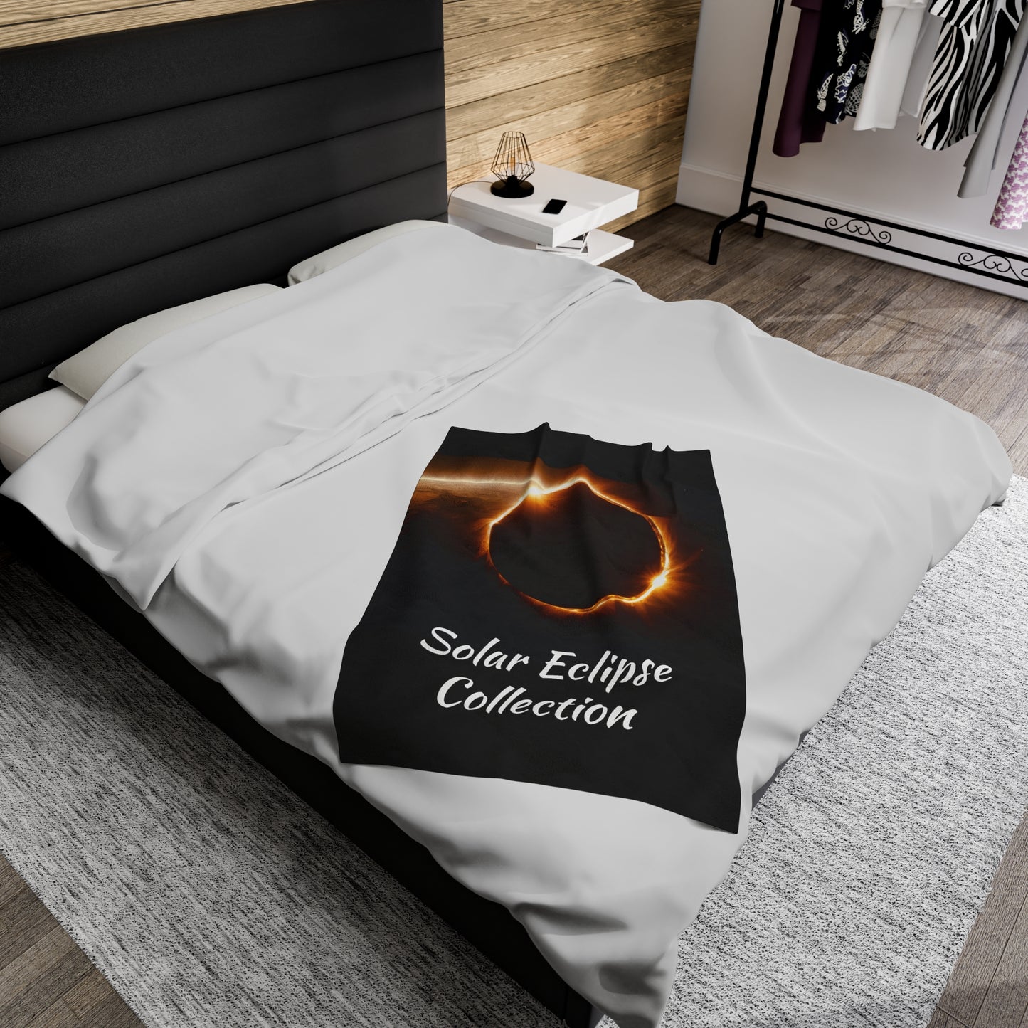 Solar Eclipse Collection Velveteen Plush Blanket  60x80" $59.99