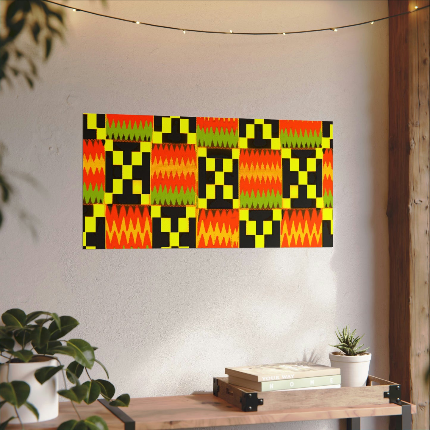 Bring African Flair to Your Walls: Kente Design Watercolor Posters