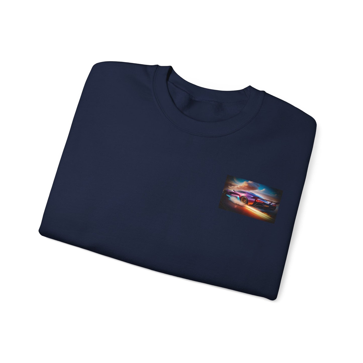 Digital Race Car Art Sweatshirt: Vibrant Style, Cozy Comfort