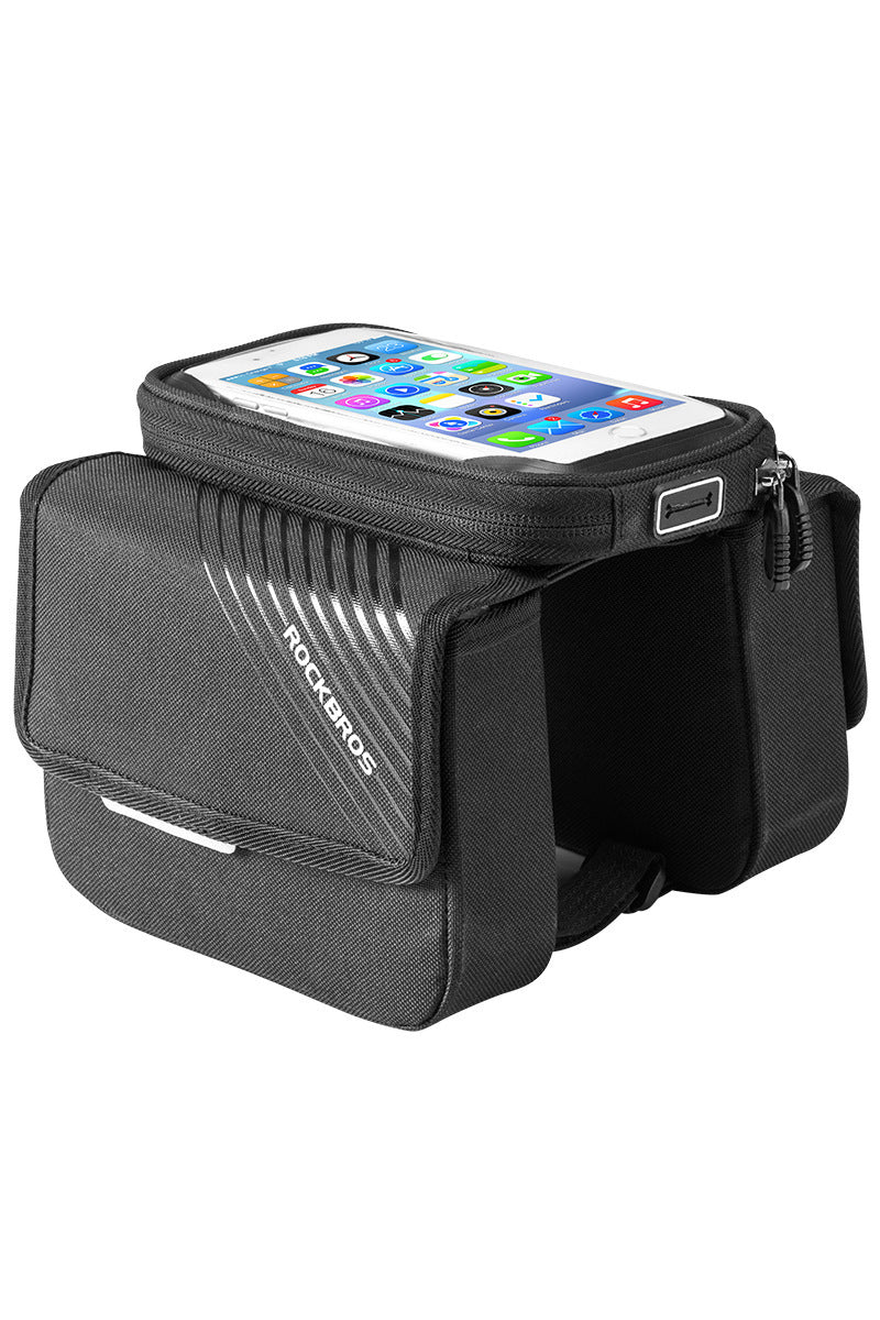 Ride Connected: Rock Brothers Bike Bag with Phone Holder & Features