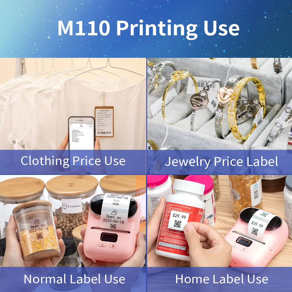 M110 Label Printer - Streamline Your Labeling with Sleek, Ink-Free Technology