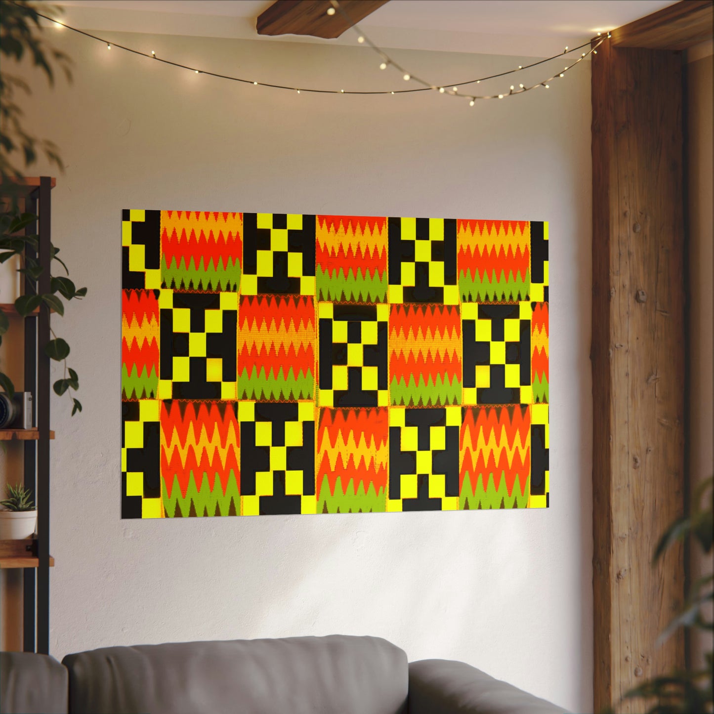 Bring African Flair to Your Walls: Kente Design Watercolor Posters