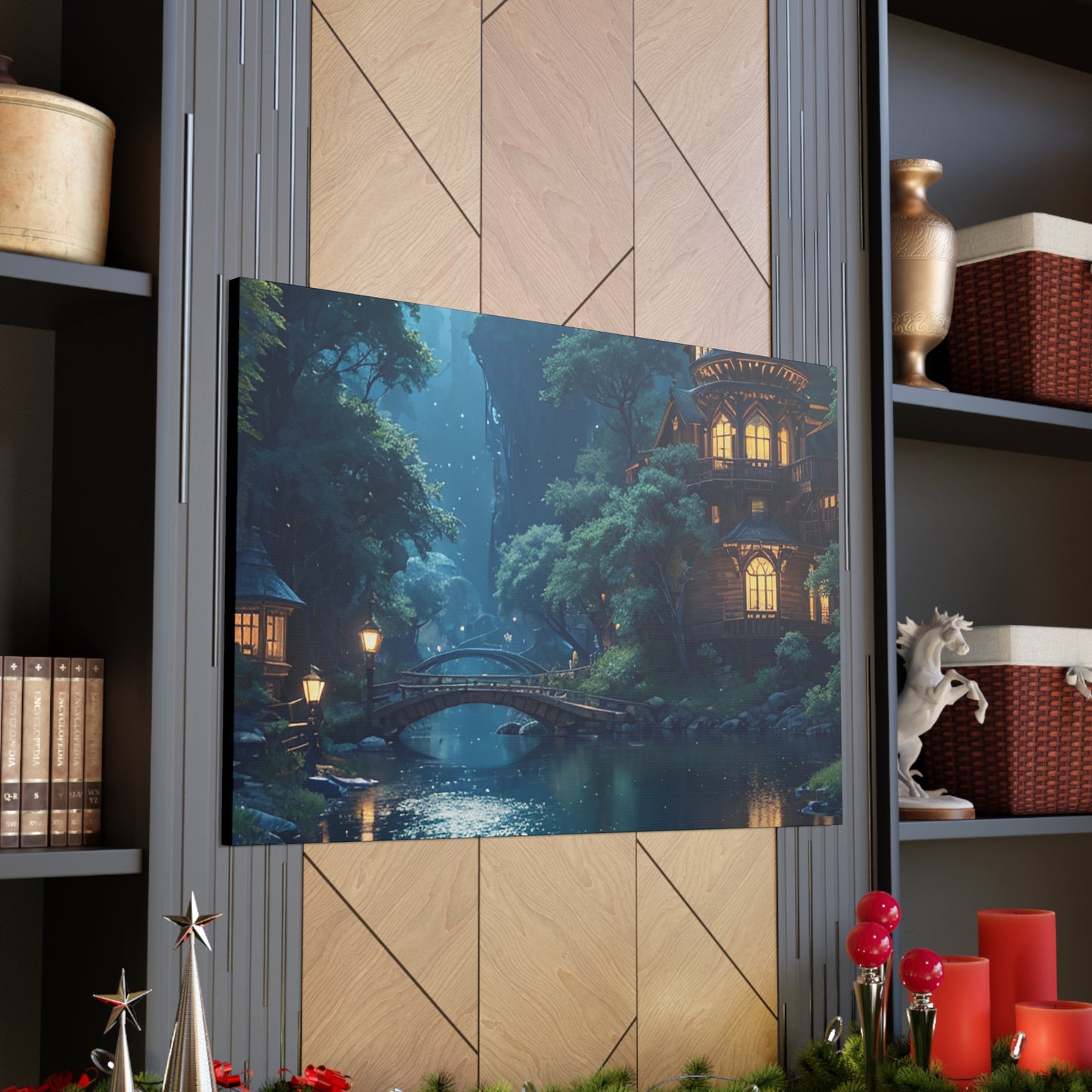 Forest For The Trees Night Canvas Gallery Wraps