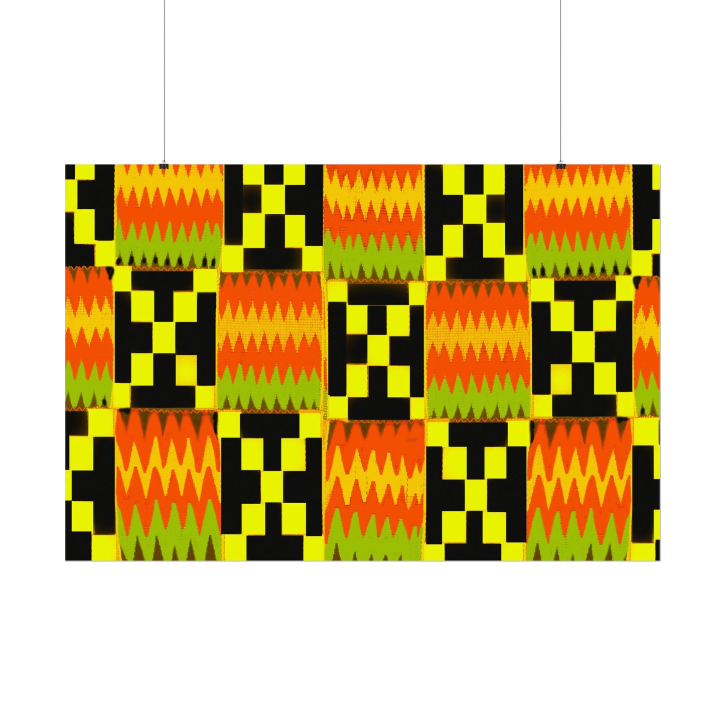 Bring African Flair to Your Walls: Kente Design Watercolor Posters