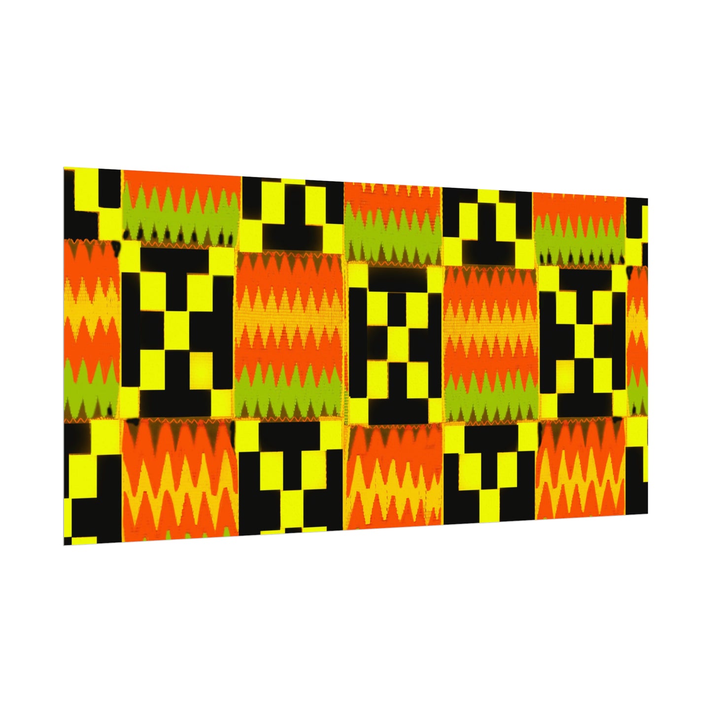 Bring African Flair to Your Walls: Kente Design Watercolor Posters