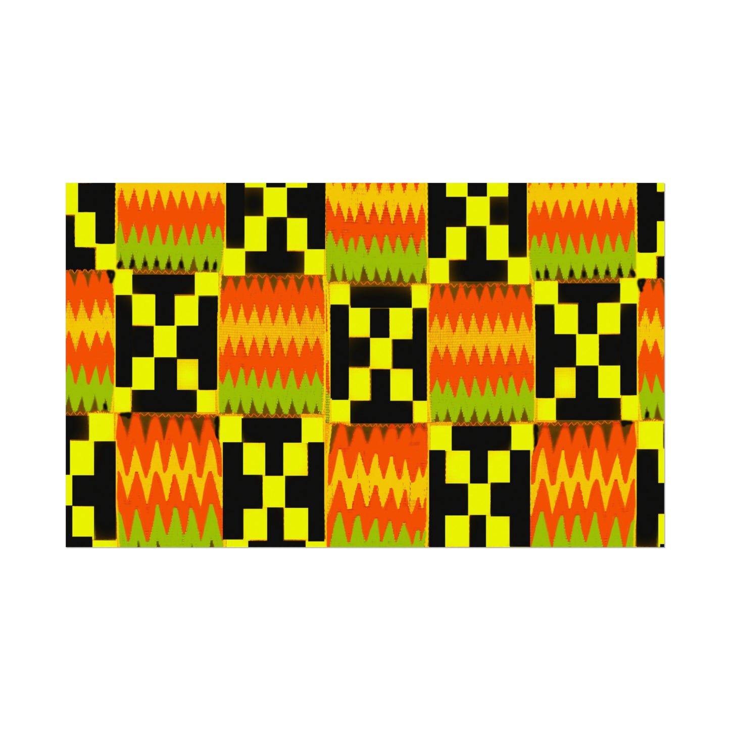 Bring African Flair to Your Walls: Kente Design Watercolor Posters