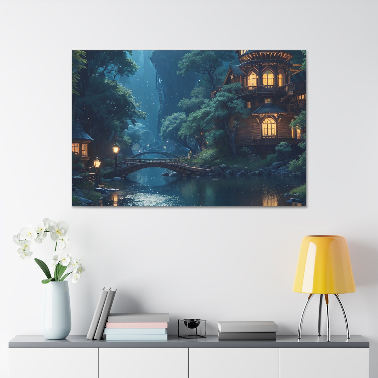 Forest For The Trees Night Canvas Gallery Wraps