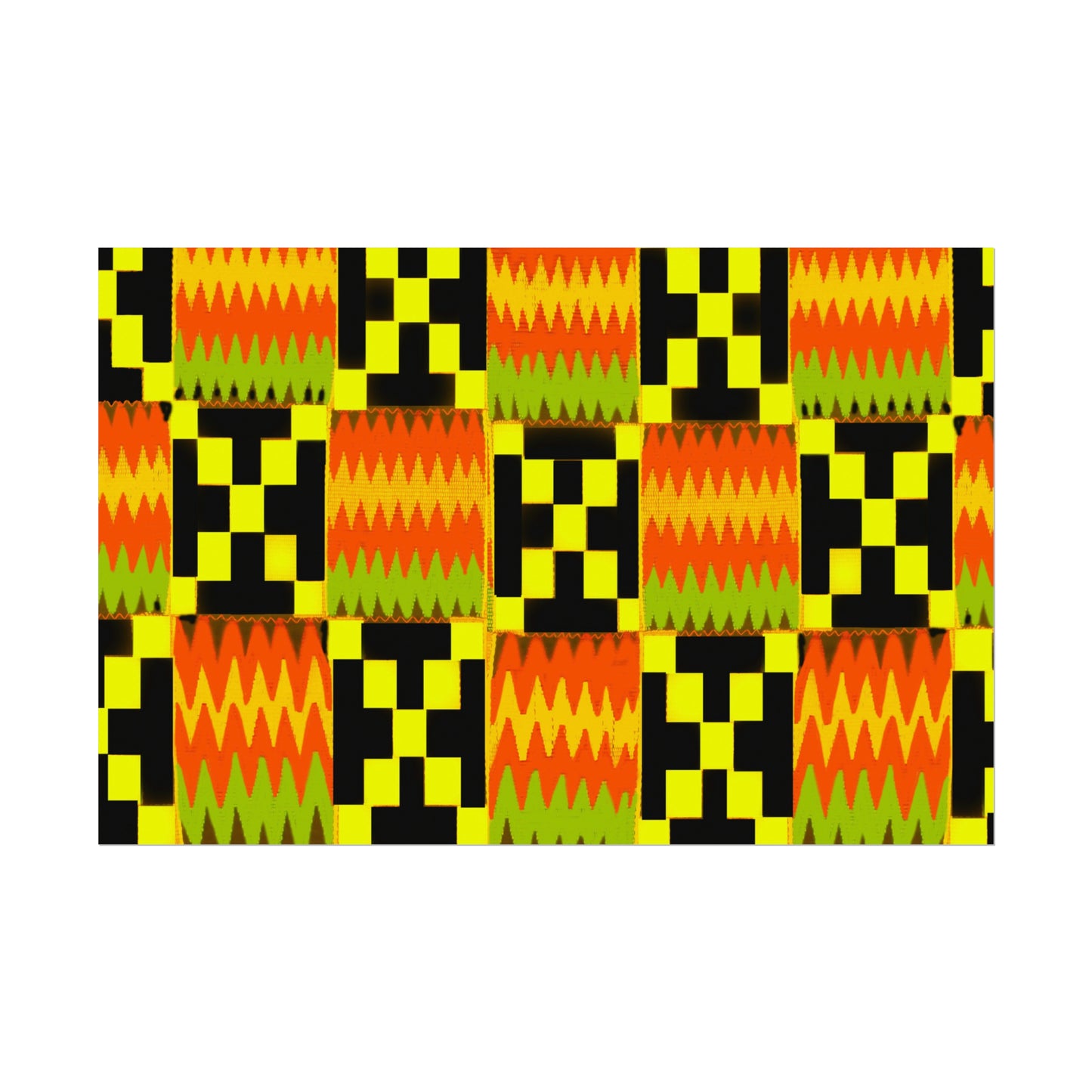 Bring African Flair to Your Walls: Kente Design Watercolor Posters