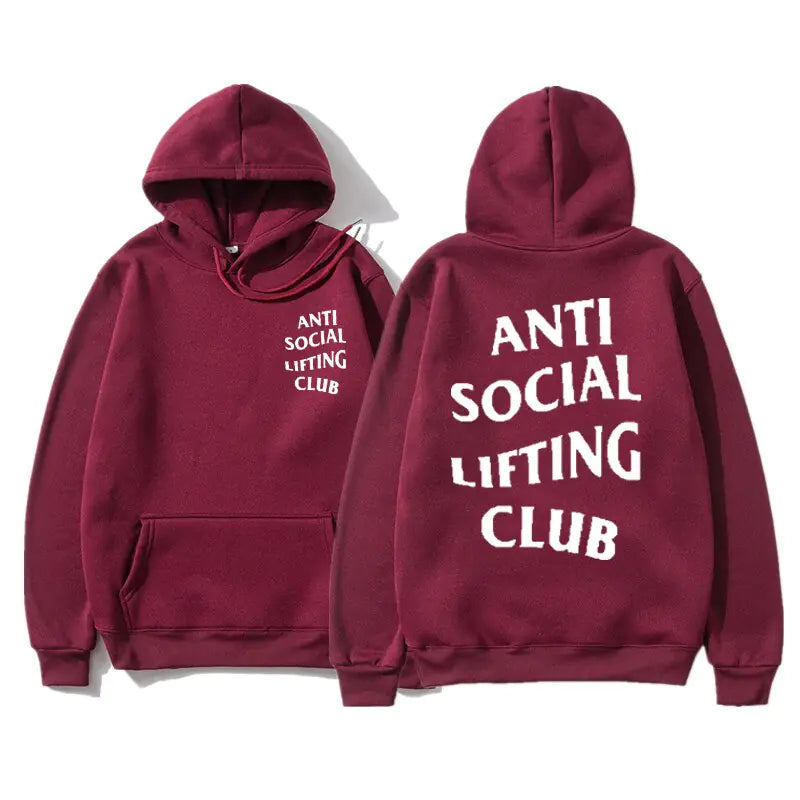 Anti Social Lifting Club Hoodies - Stylish Comfort for Autumn and Winter