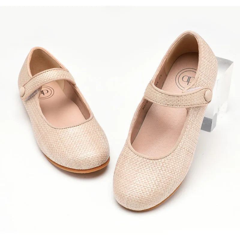 AP Kids Burlap Shoes - Fashionable Mary Jane Loafers for Boys and Girls, Perfect for Spring and Summer