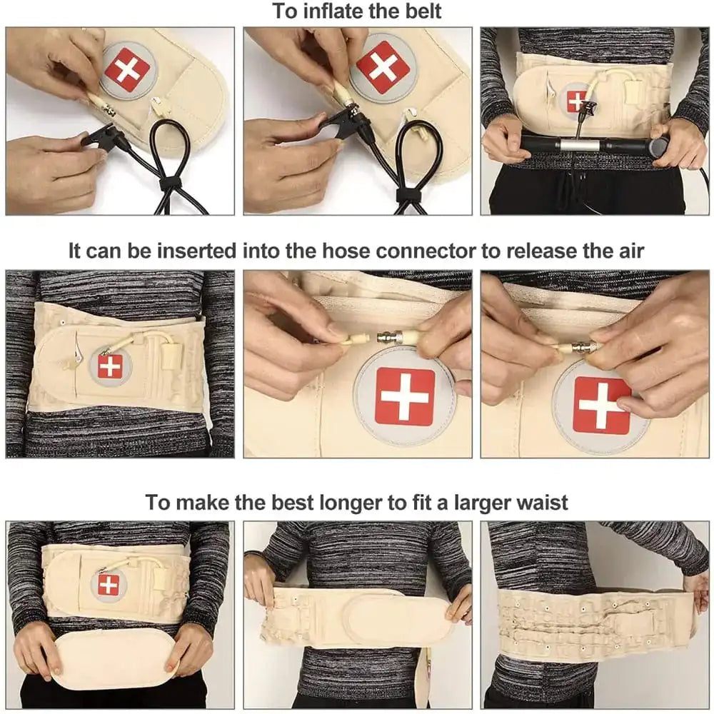 Lower Back Support Belt - Air Pressure Spinal Decompression for Pain Relief