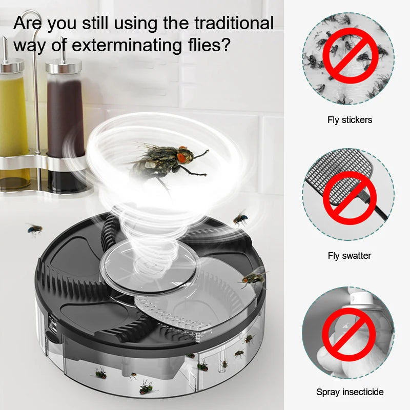 Automatic Flycatcher - USB Electric Pest Control, Indoor Insect Trap and Fly Killer
