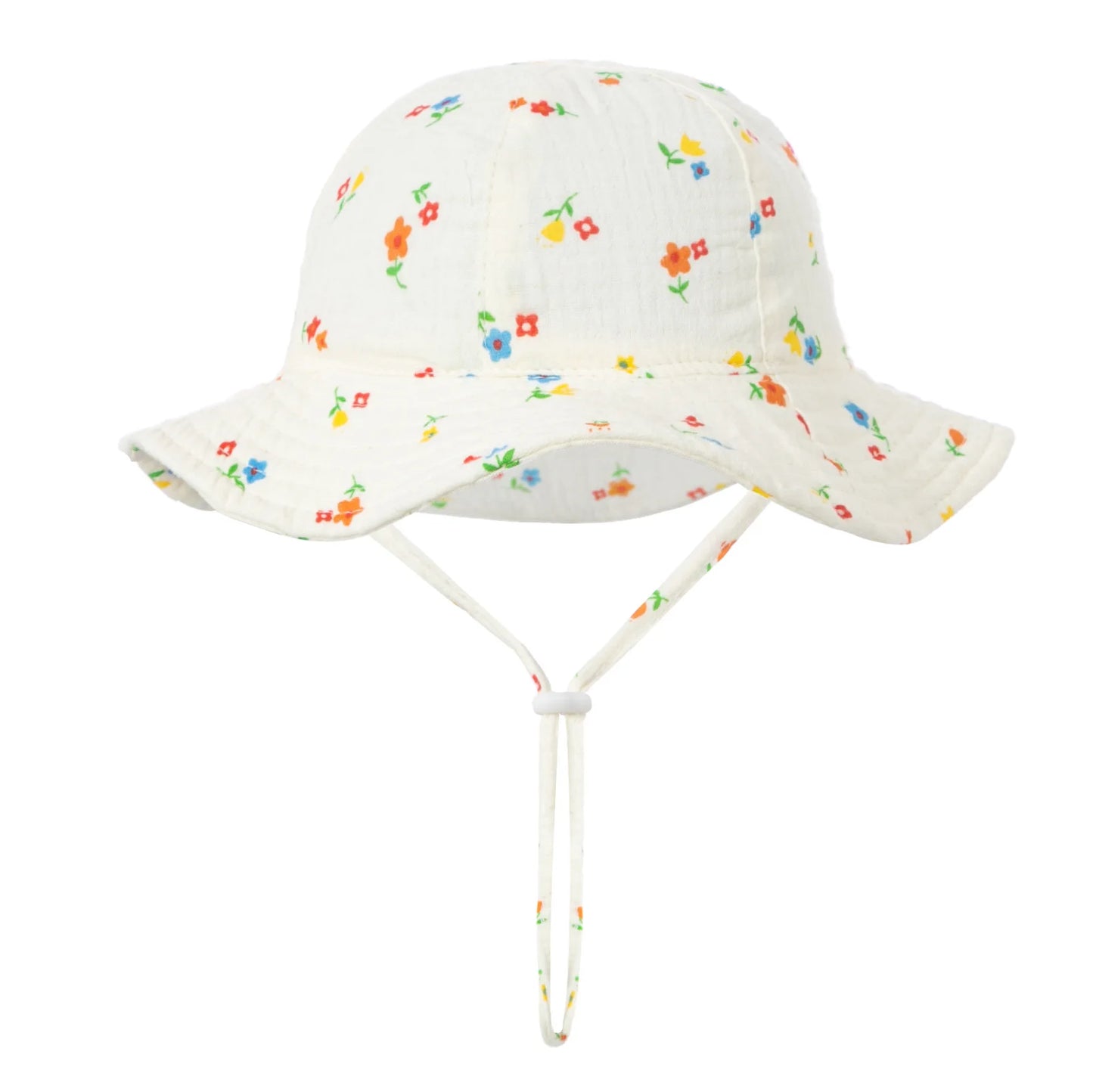 Baby Cotton Bucket Hat - Unisex Sunscreen Print Panama Hat for Boys and Girls, Ideal for Beach and Fishing, 3-12 Months