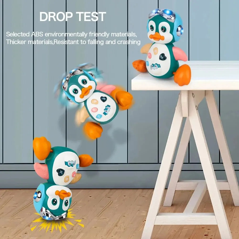 Musical Penguin Crawling Toy: Light-Up Interactive Play for Toddlers!