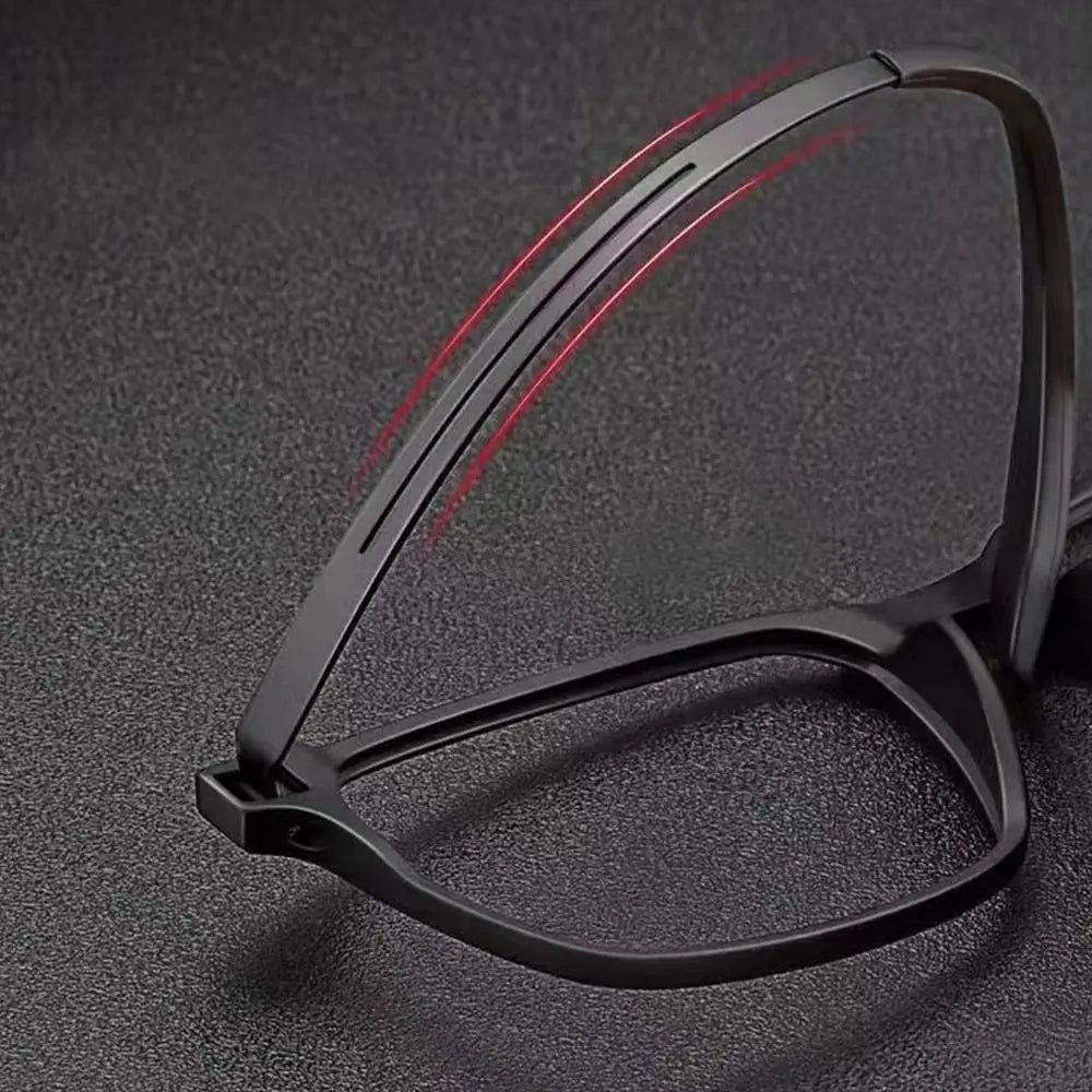 Blue Light Blocking Reading Glasses - Ultralight TR90 Titanium Alloy Frames, Square Eyewear for Men and Women