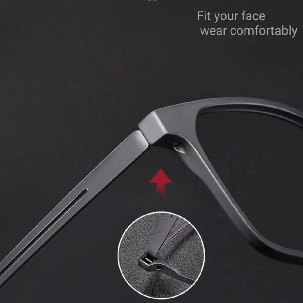 Blue Light Blocking Reading Glasses - Ultralight TR90 Titanium Alloy Frames, Square Eyewear for Men and Women