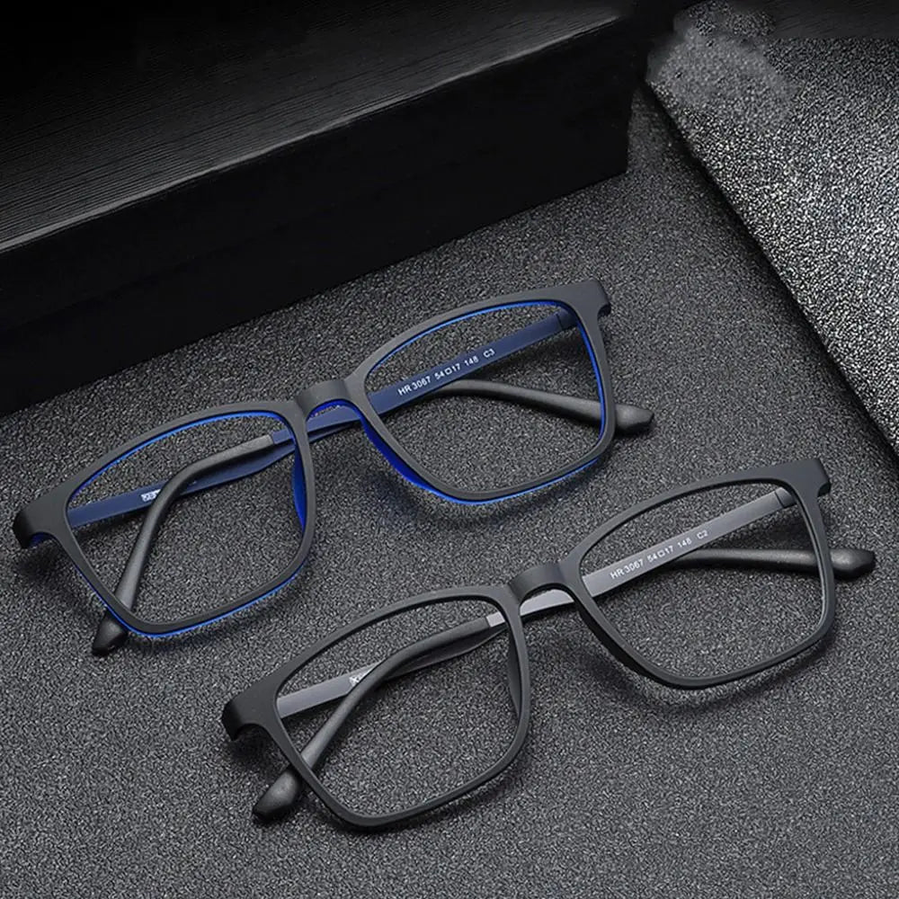 Blue Light Blocking Reading Glasses - Ultralight TR90 Titanium Alloy Frames, Square Eyewear for Men and Women