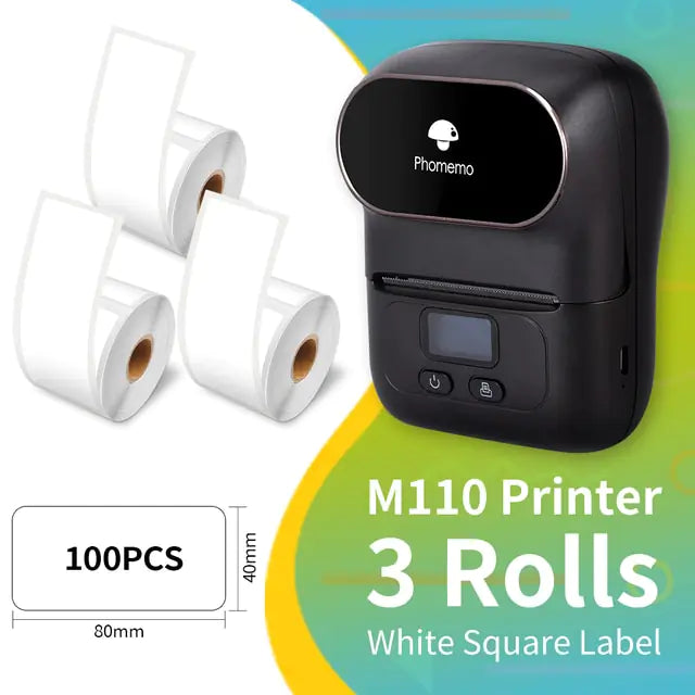 M110 Label Printer - Streamline Your Labeling with Sleek, Ink-Free Technology