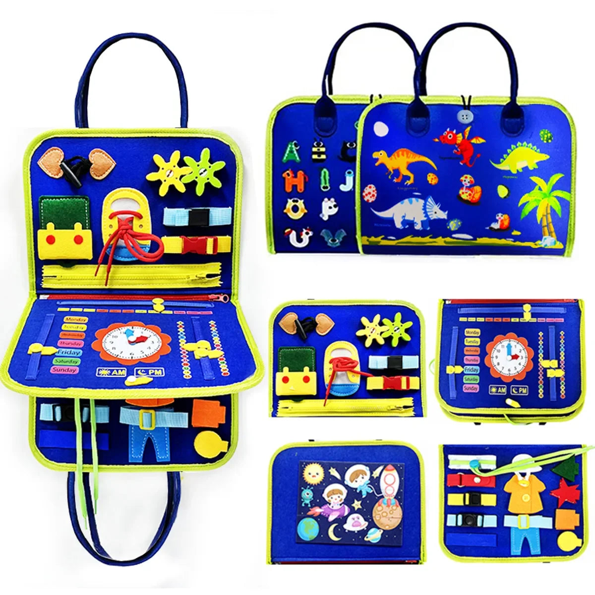 Busy Board Montessori Toy for Toddlers - Sensory and Educational Preschool Learning Activity Board for Fine Motor Skills Development