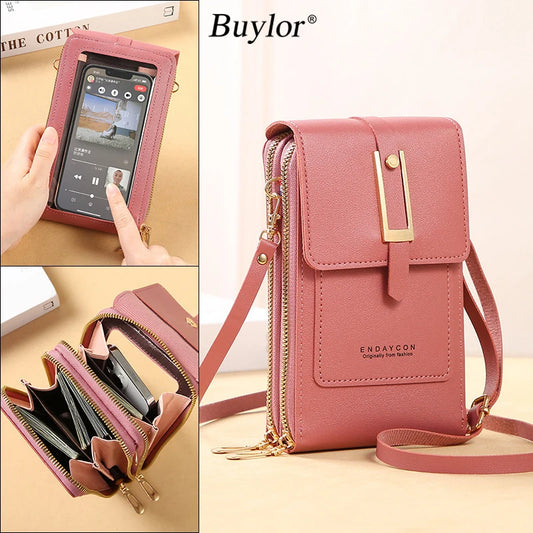 Buylor Leather Bag: Organized, Stylish, Touchscreen-Friendly