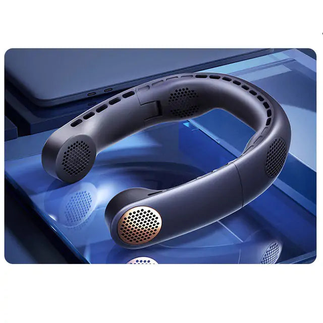Neck Bladeless Fan - Quiet, Hands-Free Cooling with Long-Lasting Battery