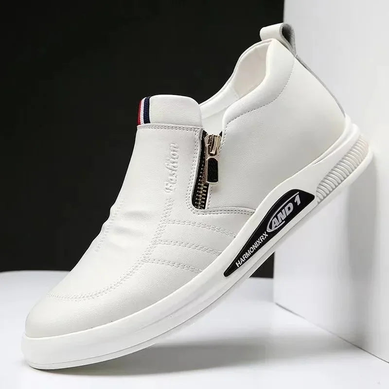 Men's Casual Leather Loafers - Trendy Brand Business Shoes, Autumn Slip-On Flats, Comfortable Moccasins