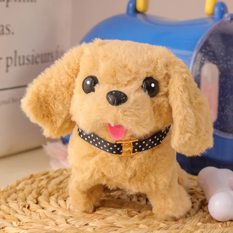 Children’s Pretend Play Pet Care Set with Simulated Electric Plush Dog, Cat, and Rabbit - Walking, Barking Educational Toys for Girls