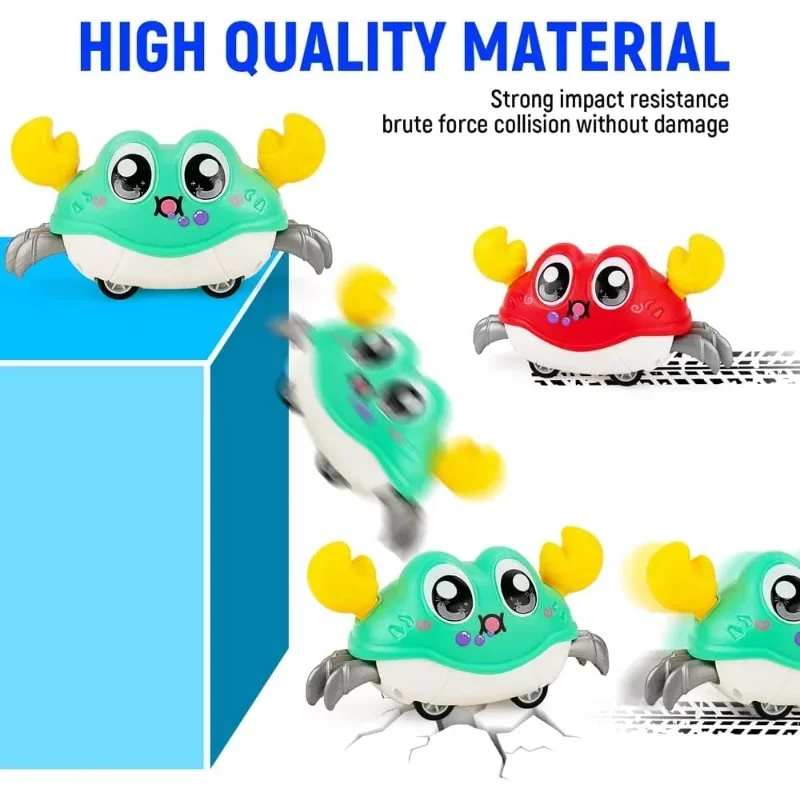 Crawling Crab Tummy Time Toy: Interactive Sensory Learning for Infants