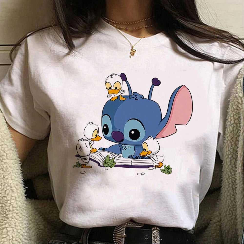Disney Character Fashion Tees for All - Featuring Groot and Stitch