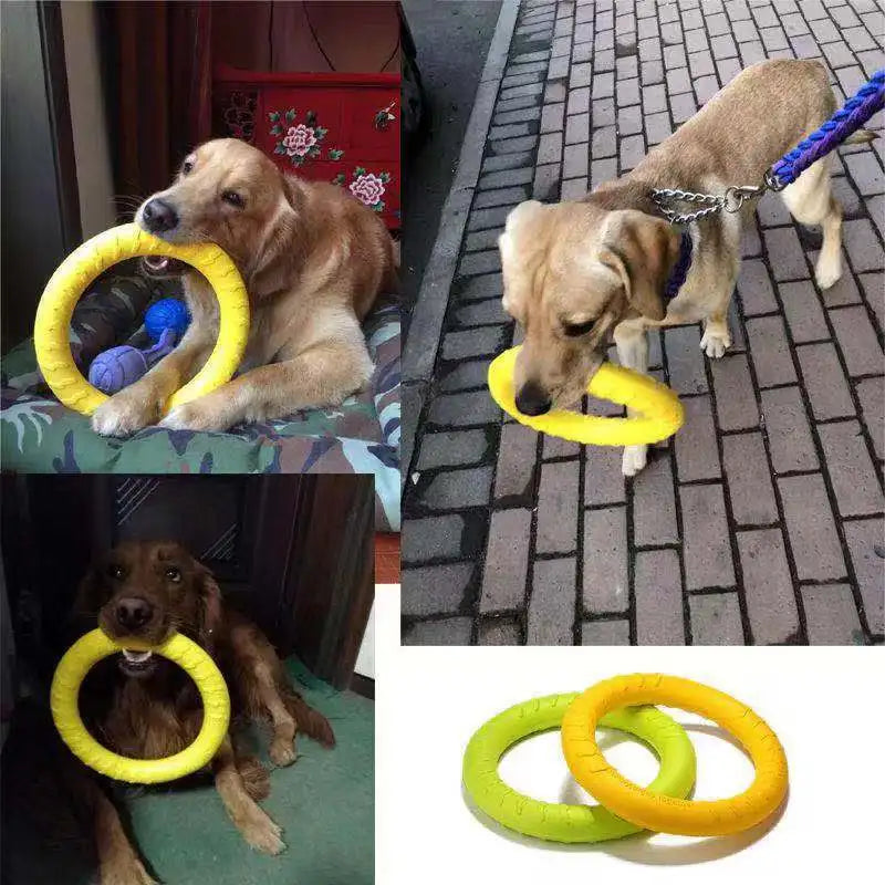 Dog Toys - Pet Flying Disk and Training Ring, Anti-Bite Floating Interactive Supplies for Aggressive Chewers