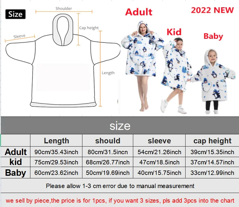 Embrace Ultimate Comfort with Oversized Hoodie Warm Blankets