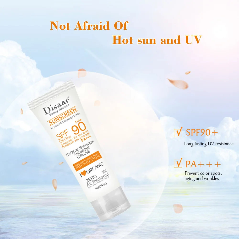 Facial and Body Sunscreen - Whitening Sun Cream, Skin Protective Cream with SPF 50/SPF 90, Anti-Sun Facial Protection
