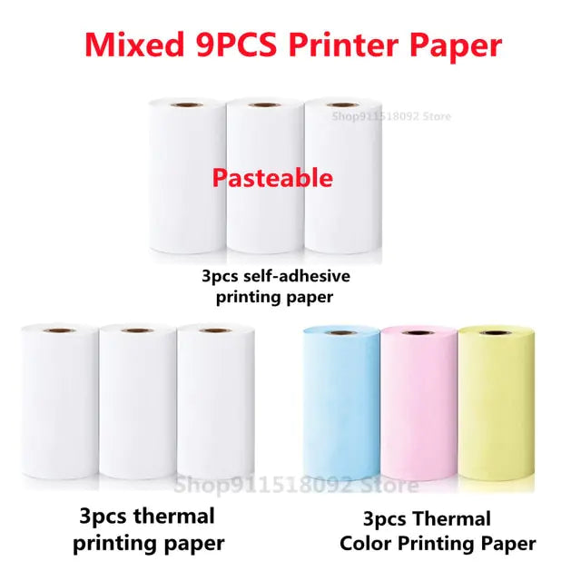 Cat Shape Mini Printer - Pocket-Sized Thermal Inkless Black and White Printer with Bluetooth Connectivity