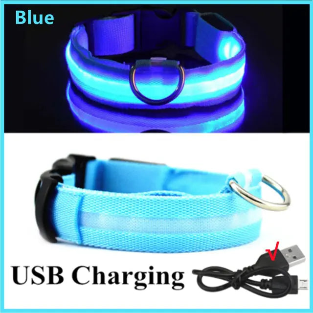 Light Up the Night: LED Glowing Dog Collar for Maximum Safety