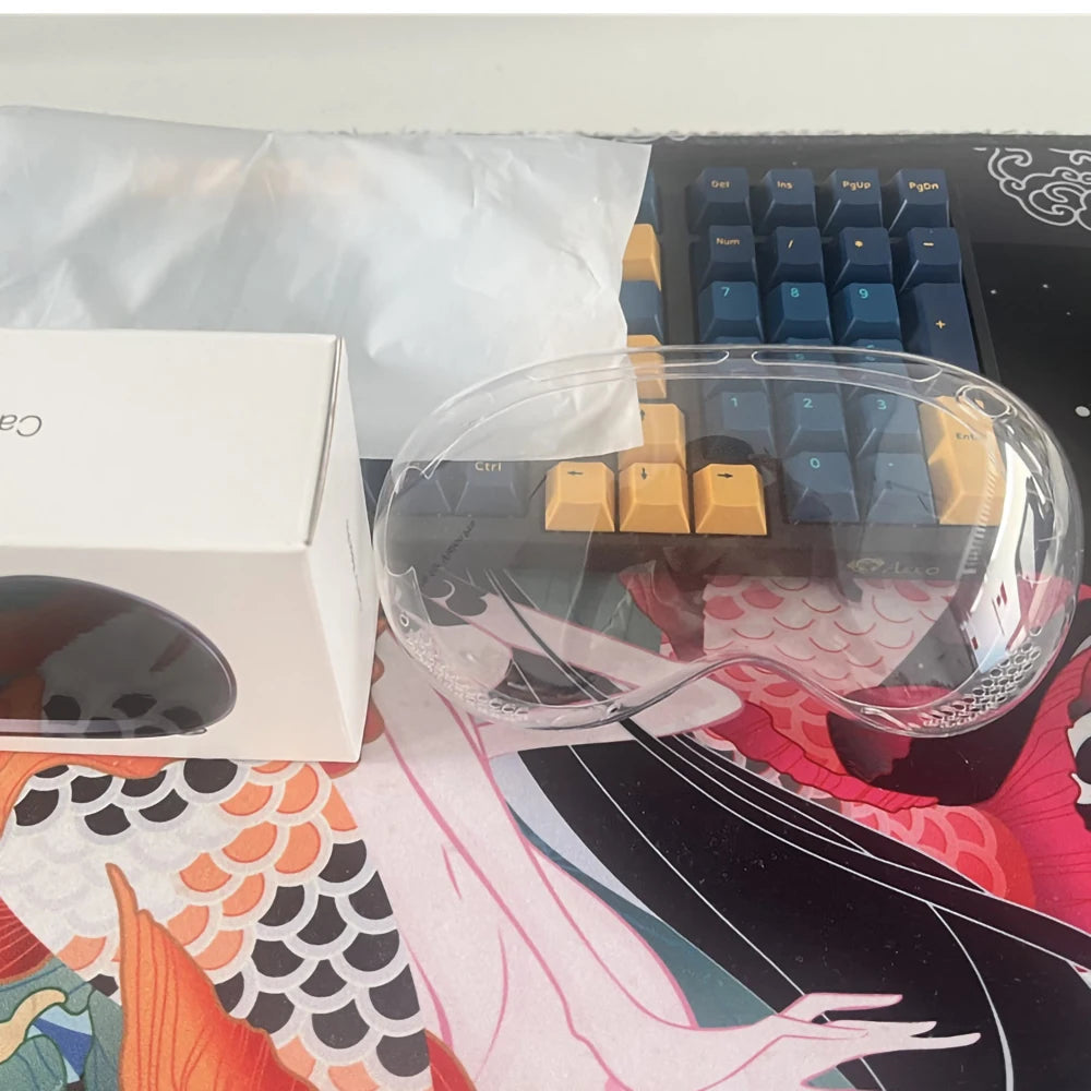 For Apple Vision Pro VR Cases Transparent Soft Shell Precise Hole Position Light Translucent 360° Protection Anti-scratch Cover