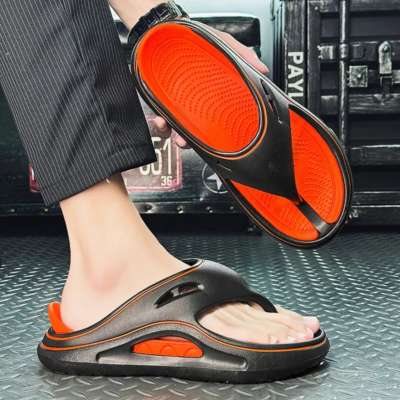 High-Quality Flip Flops for Men and Women - Thick Soft Sole, Non-Slip Indoor/Outdoor Slippers, Beach Sandals