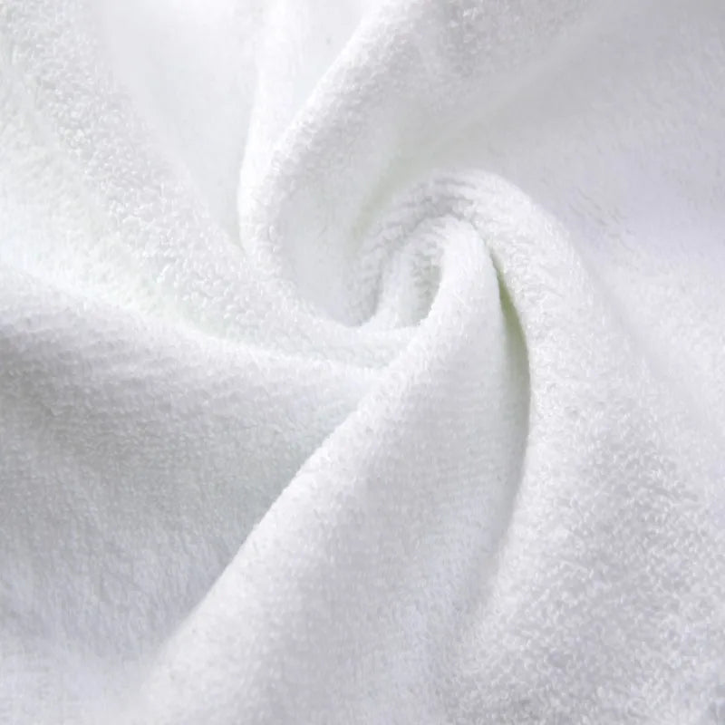 Indulge in Luxury: Spa-Quality White Embroidered Bath Towels