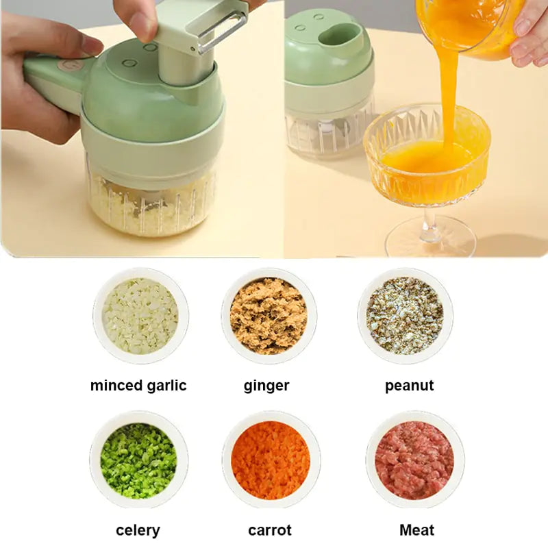 4-in-1 Electric Vegetable Cutter: Your Ultimate Kitchen Companion