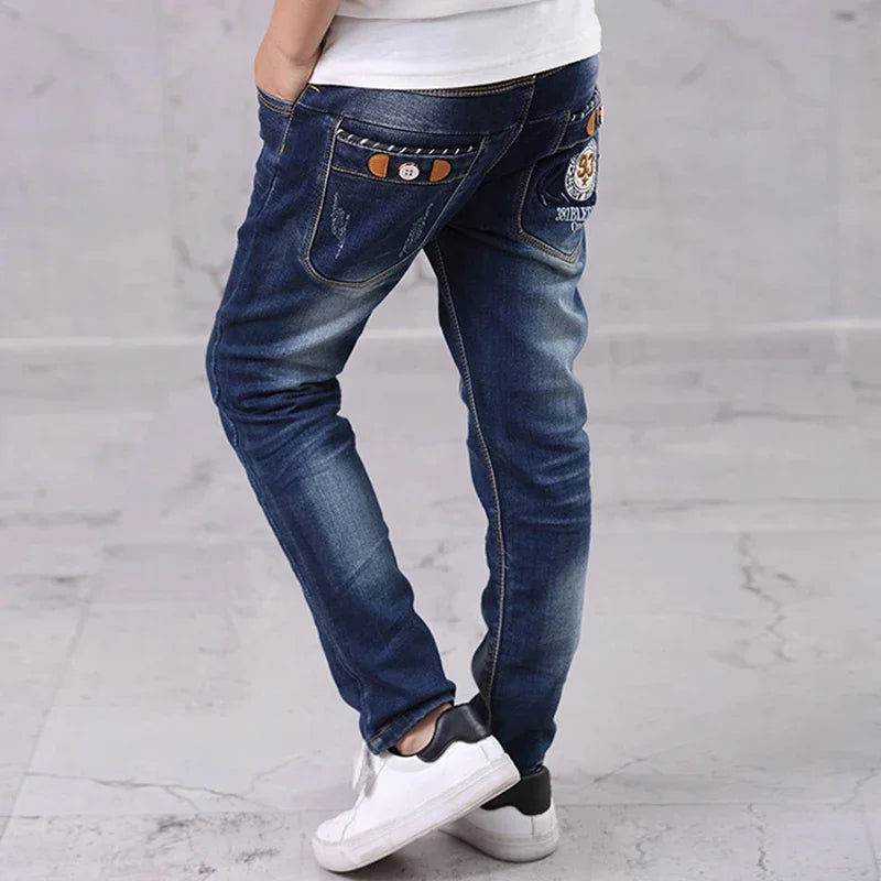 IENENS Classic Kids Boys Jeans - Casual Denim Long Trousers for Ages 5-13