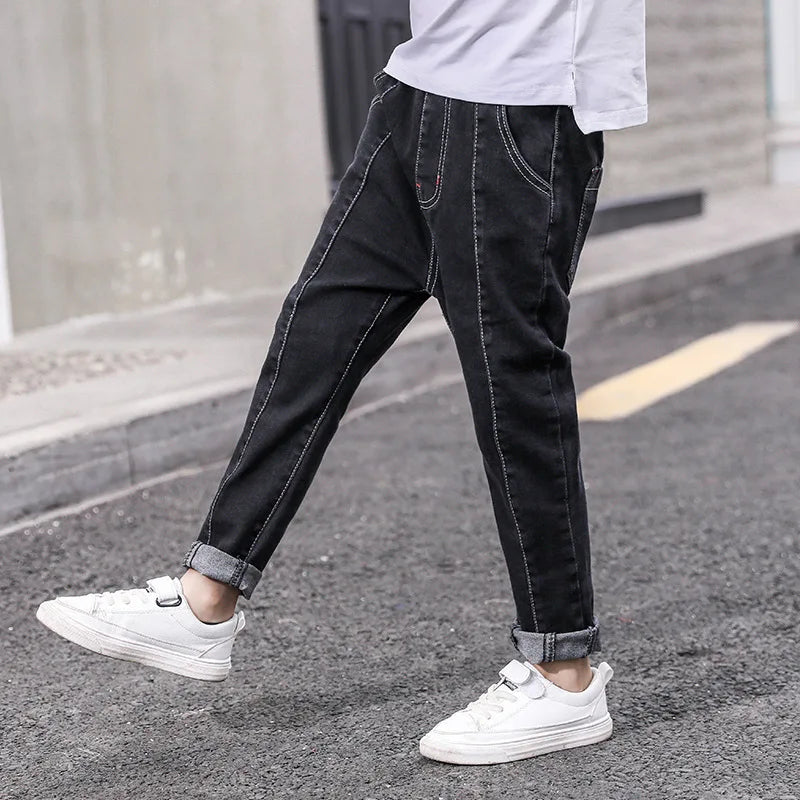 IENENS Kids Boys Jeans - Stretch Denim Long Pants for Spring and Autumn
