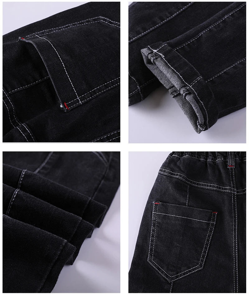 IENENS Kids Boys Jeans - Stretch Denim Long Pants for Spring and Autumn