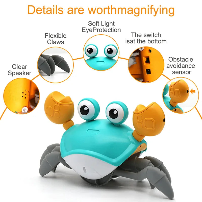 Rechargeable Induction Escape Crab: Interactive Electric Musical Toy for Children