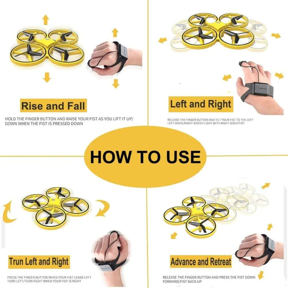 Gesture Sensing Drone with Smart Watch Remote Control