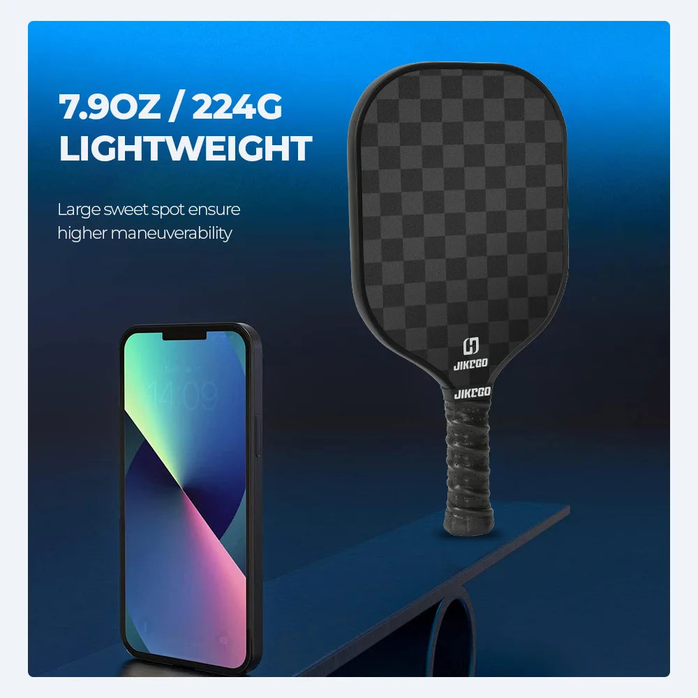 JIKEGO 18K Carbon Fiber Pickleball Paddle - 16mm Professional Racket for Men, Women, and Children