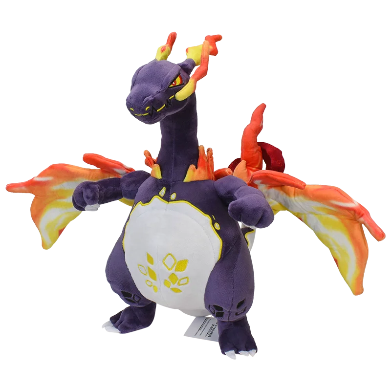 Kawaii Pokemon Mega Charizard X and Y Plushies with Shiny Gigantamax Rayquaza